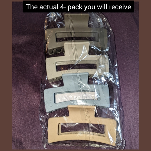 4 PC set Hair Claw Clips For Women Thick Thin Hair Big Hair Clips Matte colors - Picture 6 of 7